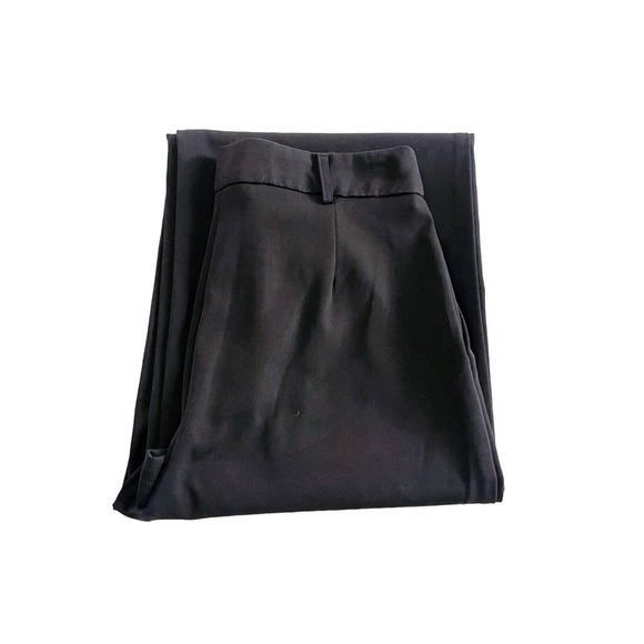 Princess Polly Black Work Slacks Button Front Pinch Pleat Wide Leg SZ6 - Picture 1 of 4